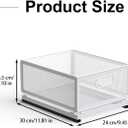 Pull Out Cabinet Organizer, Slide Out Drawers Fixed with Adhesive Nano Film, Pantry Shelves Sliding Drawer Storage Organization for Kitchen/Bathroom/Bedroom (11.8*9.4*6.1inch/30*24*15.5cm)