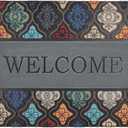 Large 36"x 24" Heavy Duty Welcome Mats Outdoor with Non-Slip Rubber Backing - Durable Outdoor Door Mat for Front Door Entrance, Garage, Patio & High Traffic Areas（Welcome Mat Style 1）