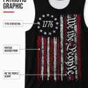 Mens Patriotic Tank Top, American Flag Graphic 4th of July Sleeveless Shirt Distressed Gym Workout USA Muscle Shirt, Medium
