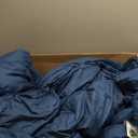 King Size Blue Down & Feather Comforter (106" x 90") - 100% Cotton Cover, OEKO-TEX Certified - 20% Extra Fill, 108oz, All Season Duvet Insert with 100% Cotton Cover, Cloud-Like Fluffiness (Navy, King, 106"X90")