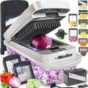 Mueller Pro-Series 10-in-1, 8 Blade Vegetable Chopper, Onion Mincer, Cutter, Dicer, Egg Slicer with Container, French Fry Cutter Potatoe Slicer, Home Essentials & Kitchen Gadgets, Salad Chopper