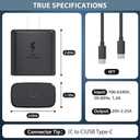 [2 Pack] 45W Super Fast Charger Type C USB-CAndroid Phone Fast Charging Replacement for Samsung Galaxy S25/S25 Ultra/S25+/S24 Ultra/S24/S24+/S23 Ultra/S23/S22/S20/S21/Note 10,Galaxy Tab, 6ft C Cable