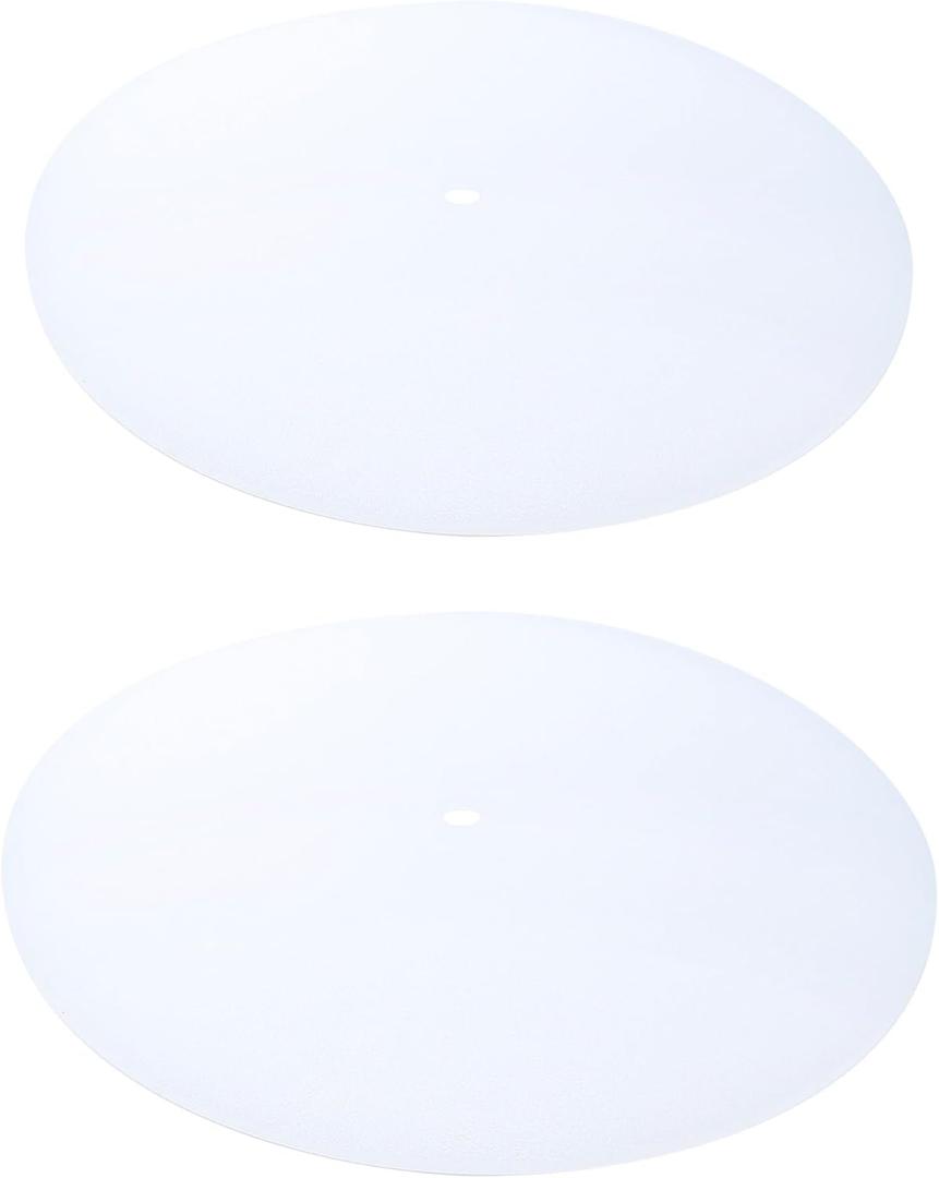 Pack of 2 Lampshade Diffuser, 3/8" Center Hole Round Lamp Shade Diffuser for Drum Style Lampshades Pendants Light, Frosted White Acrylic (9.5" Diameter Fits 10-12" Openings)