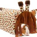 Guinea Pig Tunnel House - Small Animal Hideout Tube Cage House for Hamster Rat Mice Parrot Chinchilla Hedgehog Flying Squirrel - Playing Sleeping Resting Fleece Warm Bed Plush Nest Habitats (Multi-colored)