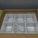 PINIWON 6 Pack Square Glass Vases 5 x 5 x 5 Inch, Clear Cube Flower Vases for Centerpieces, Candle Holders for Wedding Party Home Decor