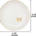 COLLECTIVE HOME - Ceramic Jewelry Tray, Decorative Trinket Dish for Rings Earrings Necklaces Bracelet Watch Keys, Birthday Mother's Day Christmas Gift for Women, 4.75", White Surface (W)