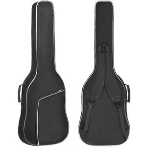 GIGKOUKI 39 inch Electric Guitar Bag Gig Bag 8mm Padding Backpack Padded Soft Guitar Case Black with Back Hanger Loop and Neck Strap