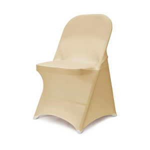 Stretch Folding Chair Covers 30pcs Spandex Chair Covers Protector for Wedding Party Dining Banquet, Washable Universal Fitted Chair Slipcovers for Celebration Birthday (Champagne, 30pcs)