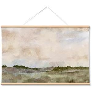 VIYYIEA Extra Large Canvas Wall Art, 36x54 Inch Minimalist Landscape Painting, Neutral Abstract Nature Wall Decor for Living Room or Bedroom, Above Sofa