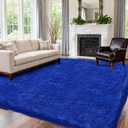 6x9 Area Rug, Upgrade Non-Slip Fluffy Soft Rugs for Living Room & Bedroom, Large Shag Fuzzy Plush Rug, Shaggy Big Carpets for Kids Girls and Boys Room, Dorms, Nursery, Home Decor Aesthetic, Blue