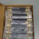 30 Pack 5 Inch 128 mm Knurled Cabinet Handles Cabinet Pulls Aluminum Handles Knurled Drawer Pulls Gold and Black Oxidation Finish with Diamond Pattern 6.2" Length (5" Hole Center)