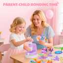 Kingci Fabric Flower Bouquets DIY Kit, 2025 Creative Flower Making Kits for Toddler Girls 117PCS Educational Arts and Craft Kits for Kids, Birthday Christmas Gifts for Girls Boys Teens (Purple)