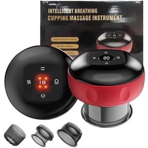 5-in-1 Smart Dynamic Cupping Therapy Set, Smart Cupping Therapy Massager, 12 Levels of Suction Strength and Temperature Control for Targeted Pain Relief, Knots, Aches, Portable Cupping Kit
