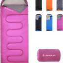 Sleeping Bags for Adults Cold Weather - 20 Degree Big&Tall Size Backpacking Lightweight Waterproof for Girls Boys Mens Teen Women for Camping Hiking Outdoor Travel Hunting with Compression Bags (3.3lb-purple)