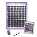 B&Qaugen Lash Clusters Natural Flat Cluster Lashes 144 PCS Eyelash Clusters Zero-Touch 8-16mm Mixed BM01 D Curl Cluster Eyelash Extensions Double Tips Lightweight Reusable(BM01-D-8-16mm)