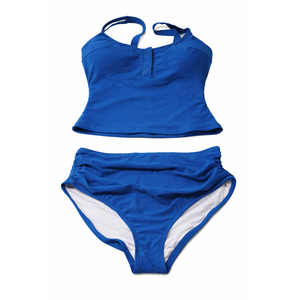 Women's Athletic Tankini Swimsuits Two Piece Blue Small,