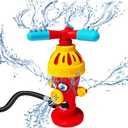 Water Sprinklers Outdoor Toy for Kids, Fire Hydrant Toddler Play Equipment Outside Activities for Backyard Lawn Attaches to Garden Hose Splashing Fun Toys for 3 4 5 6 7 8 Year Old Boys Girls Gifts