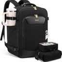 LOVEVOOK 40L Travel Backpack for Women Men, Large Carry on Backpack for Airplanes TSA Personal Item Travel Bag fits 15.6" Laptop, Waterproof Weekender Essentials Airline Approved with 2 Packing Cubes (Black)