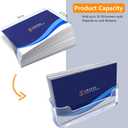 vrupin Business Card Holder for Desk - 8 Pack Acrylic Business Card Holder , Fits 30-50 Business Cards Display Business Card Stand Desktop Business Card Holders for Exhibition