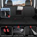 AOMSAZTO Seat Covers Fit for Nissan Frontier 2009-2025 2026: Full Set Custom Fit for Frontier Crew Cab Extended Cab Car Seat Covers Waterproof Faux Leather Truck Pickup Seat Covers(5 Seats, Black)