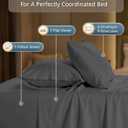 LANE LINEN 100% Cotton Sheets Full Size - Premium 600 Thread Count Sateen Weave for A Silky Feel - Extra Breathable & Cozy for Year Round Comfort - Fits Matresses Upto 15'' Deep - Charcoal