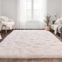 White Fluffy Rug for Bedroom 4x5.9 ft - Ultra Soft & Non Slip Shaggy Area Rug, Comfy Durable Carpet for Living Room Kids Room Teens Dorm Home Decor, 1.7'' Thick Indoor Plush Carpets (4x6 feet)