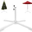 Umbrella Stand Fit 6 7 8 Feet Sunshade 1.0"-1.42" Inch Pole for 6 ft Parasol Portable Storage Beach Umbrella Stand Umbrella Base Holder,White