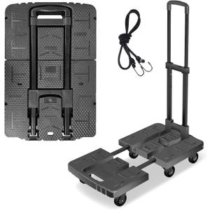 Convertible Hand Truck 550lbs Folding Dolly Cart, 6 Wheel Platform Cart