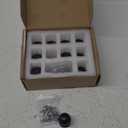 10 Pack 1.2 Inch Matte Black Cabinet Knobs - Round Drawer Knobs for Kitchen and Dresser Cabinets