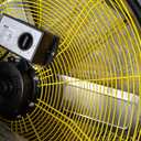 VAGKRI 24 Inch Industrial Drum Fan, 320W High Velocity Floor Fan, 3 Speed Heavy Duty Metal Air Circulator, 360 Tilt with Casters Handle ETL Standard for Patios, Warehouse, Commercial, Basement