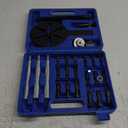 21 in1 Bearing Puller Bearing Puller Set Inner Hole Three-Jaw Puller with Curved Hook and Rod Steel Collet Multifunctional Bearing Removal Tool with Storage Case Blue