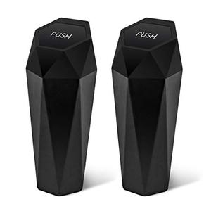 OUDEW Car Trash Can with Lid - 2-Pack, Interior Accessories for Vehicles, Leakproof Garbage Can with 30 Detachable Trash Bags, Multipurpose Organizers and Storage Solutions for Home and Office