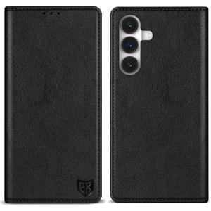 ZZXX for Samsung Galaxy S26 Wallet Case with [RFID Blocking] Card Slot Stand Strong Magnetic PU Leather Flip Fold Protective Phone Case for Samsung Galaxy S26 Case Wallet(Black-6.2 inch)