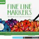 Crayola Fine Line Markers for Adults (40ct), Skinny Marker Set for Adult Coloring Books, Gift for Teens, Aesthetic Art Supplies, Stress Relief Activity