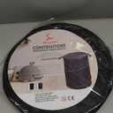 Foldable Laundry Basket with Lid Portable Collapsible Hamper for Home, Dorm, and Travel Large Capacity Storage Bin with Handles Lightweight, Durable, and Space-Saving Design (Grey), 42cm x 60cm