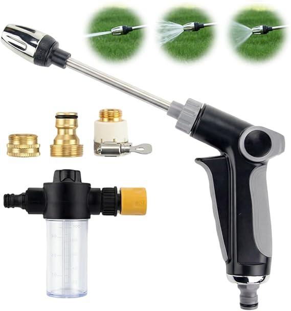 Turn Any Hose Into A High Pressure Water Cleaning Jet, Jet Nozzle High Pressure Hose Nozzle, Heavy Duty Garden Hose Nozzle Watering Sprayer for Cleaning Yard Car