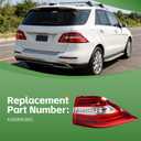Right Passenger Side Outer Tail Light Assembly Compatible with ML350 ML550 2012 2013 2014 2015 W166 Red Clear Lens Rear Lamp Brake Light A1669063601 MB2805107