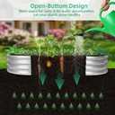 4x2x1 Ft Galvanized Raised Garden Bed with Open Bottom, Outdoor Thickening Oval Planter Box for Herbs, Vegetables, Fruits (Silver)