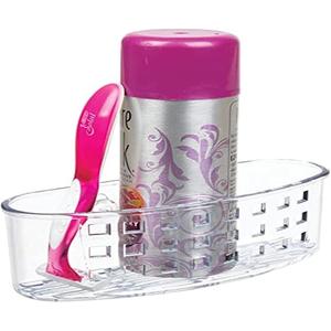 iDesign BPA-Free Plastic Bathroom Suction Organizer Basket - 6.5" x 2.75" x 2.5", Clear iDesign BPA-Free Plastic Bathroom Suction Organizer Basket - 6.5" x 2.75" x 2.5", Clear