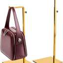 Gold Purse Display Stand Purse Holder Bag Display Rack Stainless Steels Adjustable Height Retail Counter Purse Organizer for Closet Luxury Bag (2 Pcs)