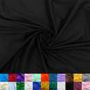 Ice Fabrics Cotton Polyester Broadcloth Fabric by The Yard - 60" Wide Soft & Breathable Broadcloth Fabric for Sewing - Perfect for Apparel, Bedding, Curtains and More - Black - 3 Yards