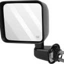 ECCPP Driver Side Mirror, Power Heated Rear View Mirrors Black Left Manual Fold fit for 2007 2008 2009 2010 2011 2012 2013 2014 2015 2016 2017 for Jeep Wrangler