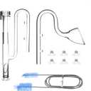 FZONE Aquatic Glass Lily Pipe Set with Skimmer Inflow and Outflow for Aquarium Filter 5/8''(16/22mm) Tubing