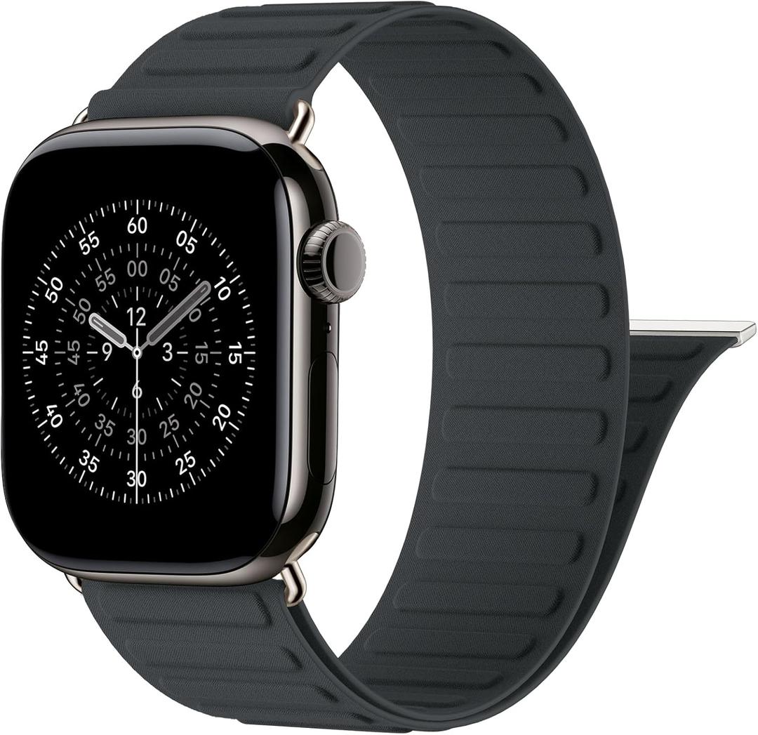 Patented Magnetic Link Sport Band Compatible with Apple Watch Bands Men 44mm 45mm 46mm 49mm 42mm 41mm 40mm 38mm Women, Nylon Sport Loop Strap for iWatch Ultra 3 2 1 SE Series 11 10 9 8 7 6 5 4 3 2 1