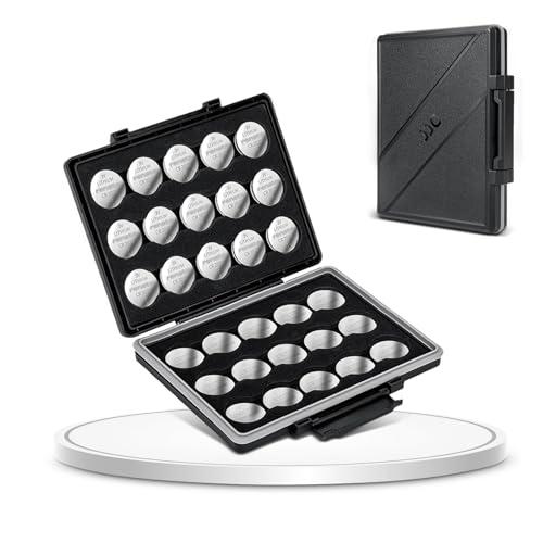 JJC CR2032 Battery Case Holder Storage, Water-Resistant Anti-Shock, Coin Cell Battery Case for 30x CR2032 CR2025 CR2045 CR2016, Button Round Batteries Holder, Coin Cell Batteries Not Included