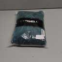 Women's Velvet V Neck Puff Sleeve Dress for Wedding Guest Cocktail Elegant Bodycon Party Midi Dress (Green, XL)