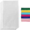 Prestee 200 Pack Clear Cellophane Bags for Favors - Transparent Goodie Bags for Birthday Party, 6x10 Inch Clear Bags with 4-Inch Twist Ties - Candy, Treat, Cookie Bags for Gift Giving