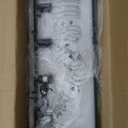 Majhoiw Rectangle Black Crystal Chandeliers for Dining Room, Modern 4-Light Kitchen Island Light Fixture Over Table, 33" Linear Hanging Pendant Lighting for Pool Table Entryway Foyer Hallway