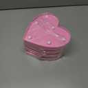 4 x Small Led Marquee Letters, Light Up Letters, 6.5 Inch Led Letter Lights, Battery Powered Lighted Sign for Table, Party, Birthday, Christmas Decor (Pink Glitter Heart)