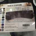 ALIECOM 100% Waterproof Sectional Recliner Couch Covers L Shape Printed Stretch Corner Reclining Sectional Sofa Cover Washable Pet Dog Recliner Slipcovers( blue and god)